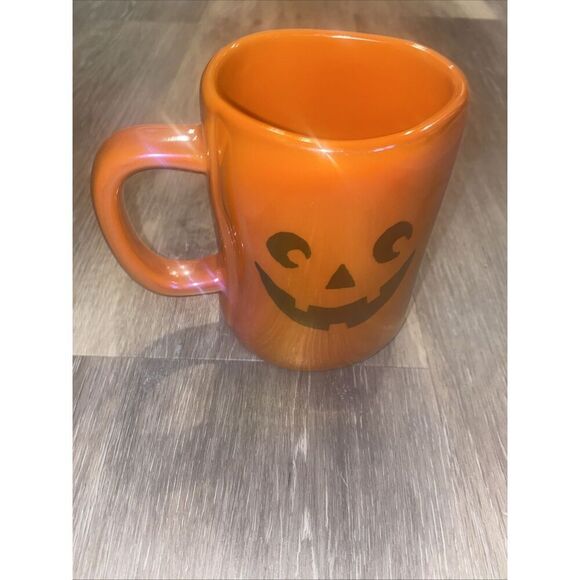 Halloween Orange “Trick or Treat” Mug By Rae Dunn Iridescent - Picture 5 of 7